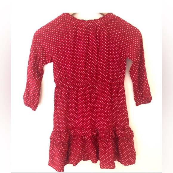 Gap dress size 8 tiered ruffle rayon summer dress mini ditsy hearts - Picture 2 of 9